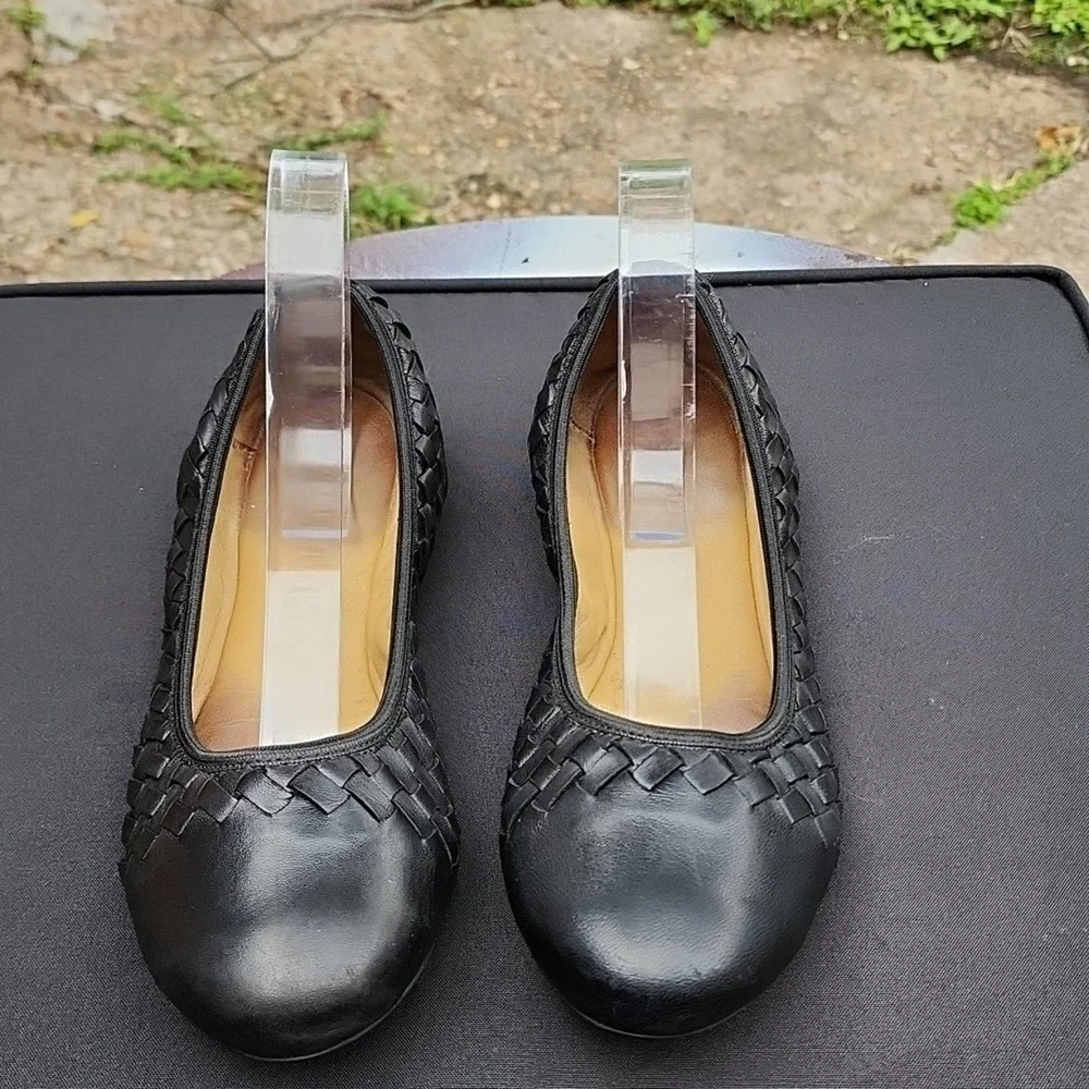 ROBERT ZUR LEATHER WOVEN CUTE  FLATS SIZE 40 IN GUC - Picture 3 of 16